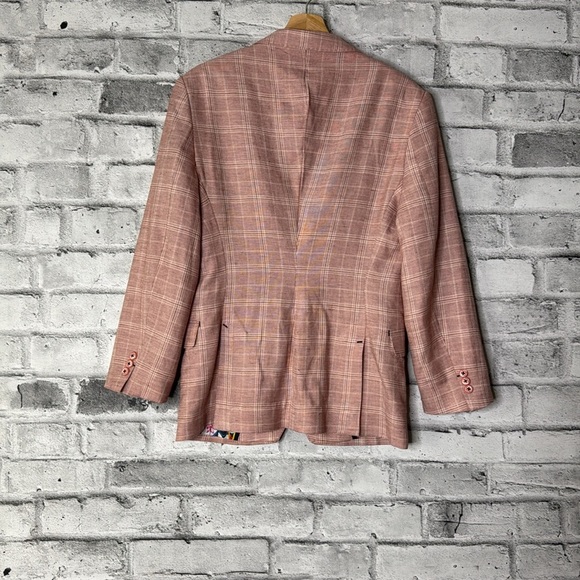 A Fish Name Fred Men's Red Check Sportcoat Blazer - Picture 2 of 12